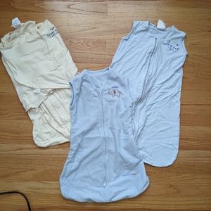 3 baby sleep sacks sizes 0-6 months